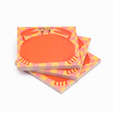 Slinga Illustration - KRABB ALLES IM GRIFF Quadratischer Notizblock - Notizblock - ROSA ECK