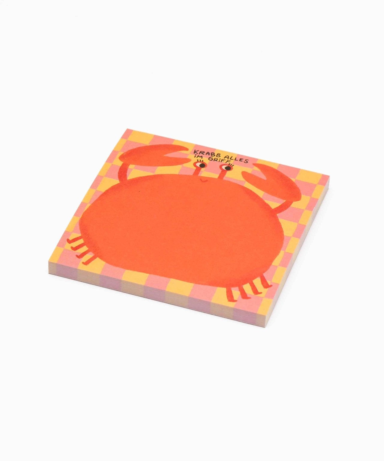 Slinga Illustration - KRABB ALLES IM GRIFF Quadratischer Notizblock - Notizblock - ROSA ECK