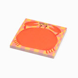 Slinga Illustration - KRABB ALLES IM GRIFF Quadratischer Notizblock - Notizblock - ROSA ECK