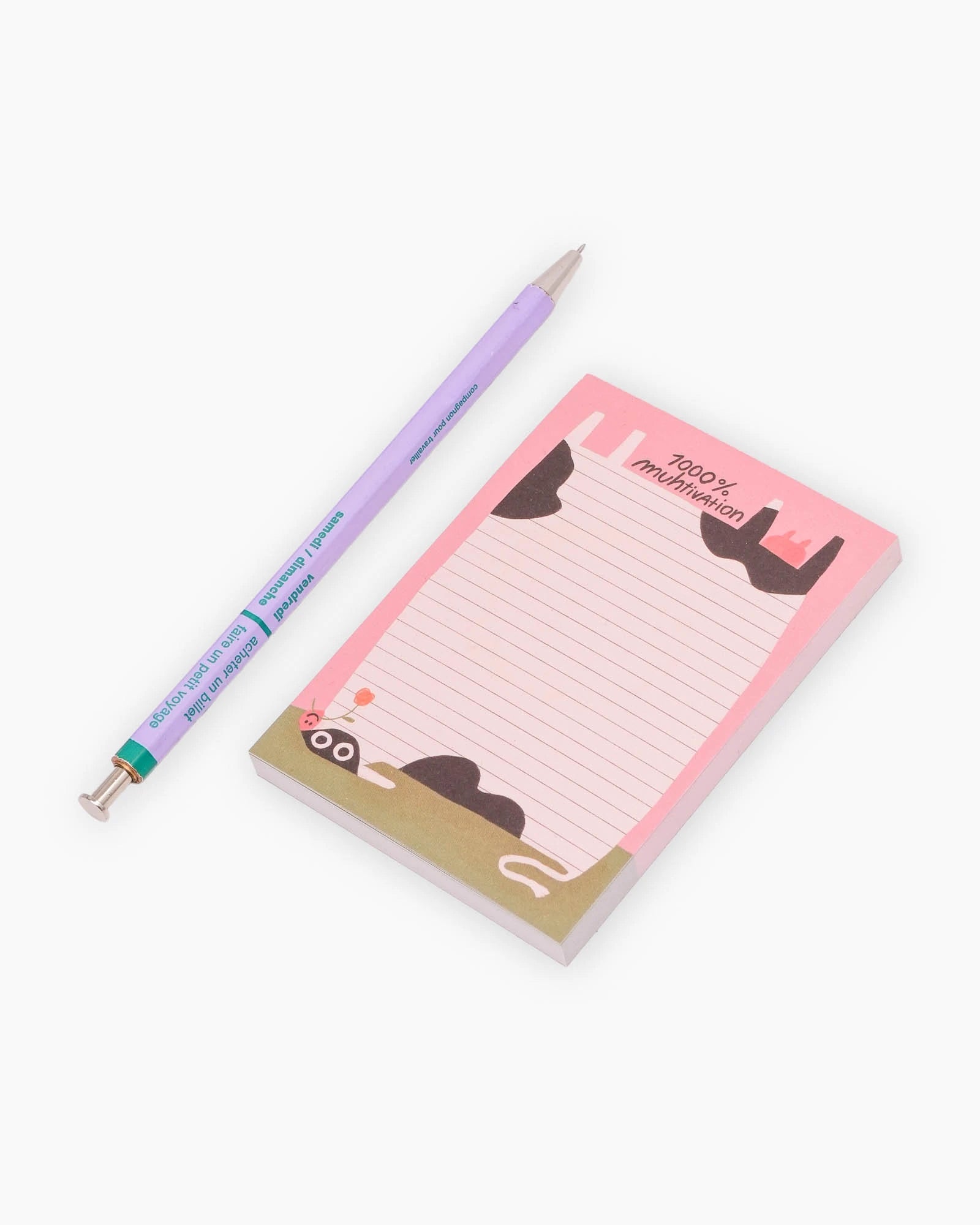 Slinga Illustration - MUHTIVATION Notizblock (A7) - ROSA ECK