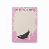 Slinga Illustration - RABE KEIN BOCK Kleiner Notizblock - Notizblock - ROSA ECK Concept Store