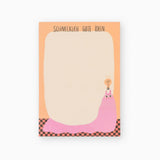 Slinga Illustration - SCHNECKLICH GUTE IDEEN Notizblock (A6) - ROSA ECK