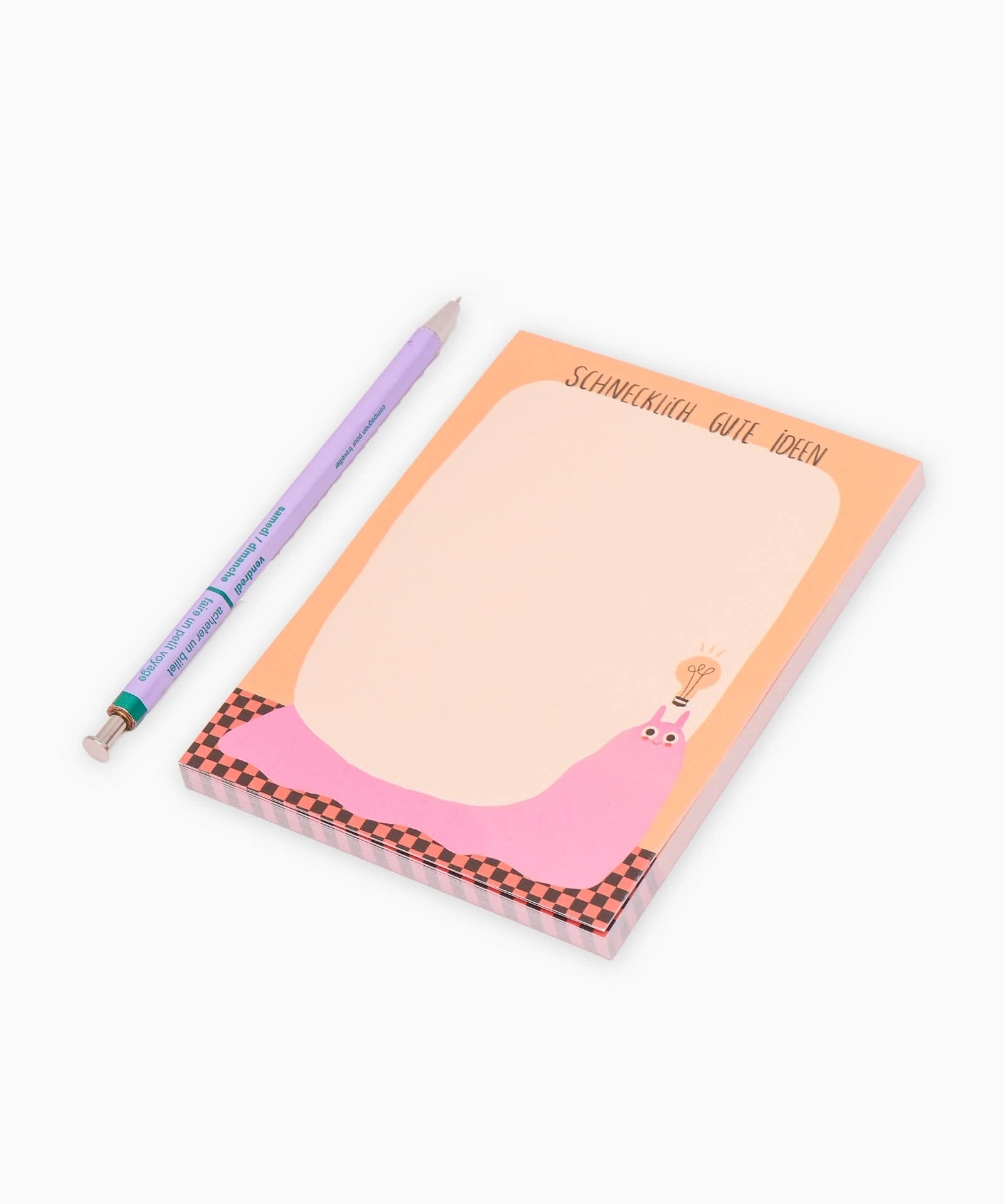 Slinga Illustration - SCHNECKLICH GUTE IDEEN Notizblock (A6) - ROSA ECK