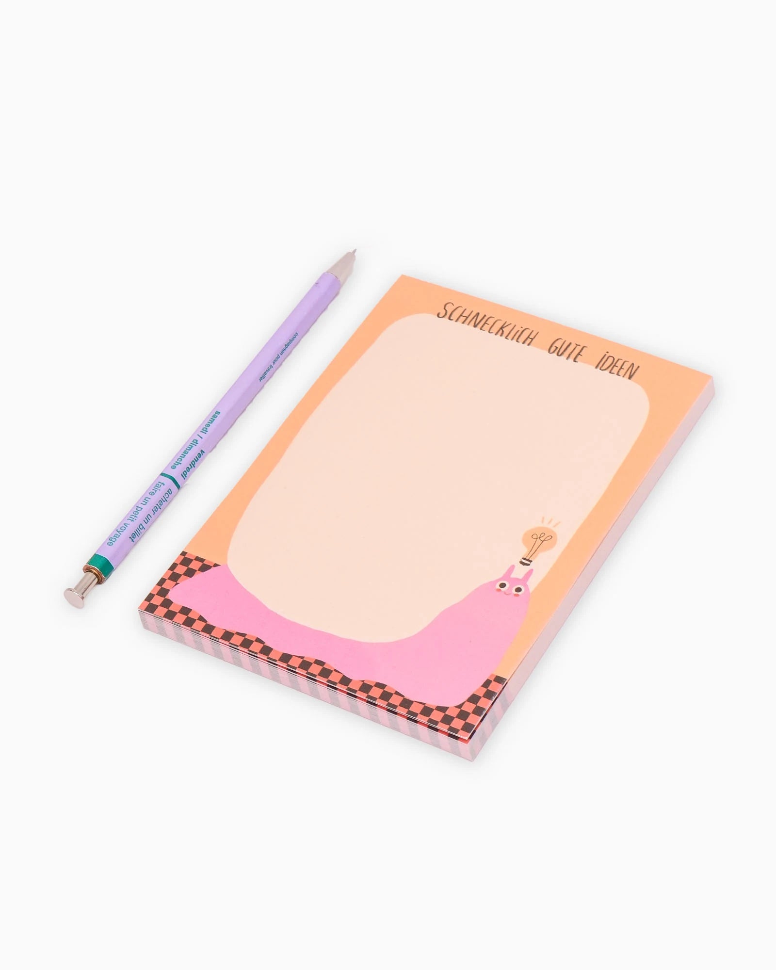 Slinga Illustration - SCHNECKLICH GUTE IDEEN Notizblock (A6) - ROSA ECK