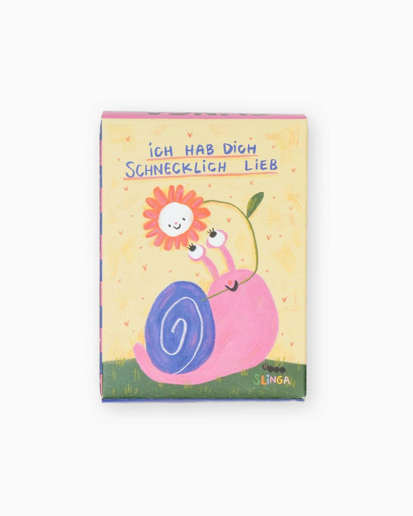 Slinga Illustration - SCHNECKLICH LIEB Mini-Puzzle - ROSA ECK
