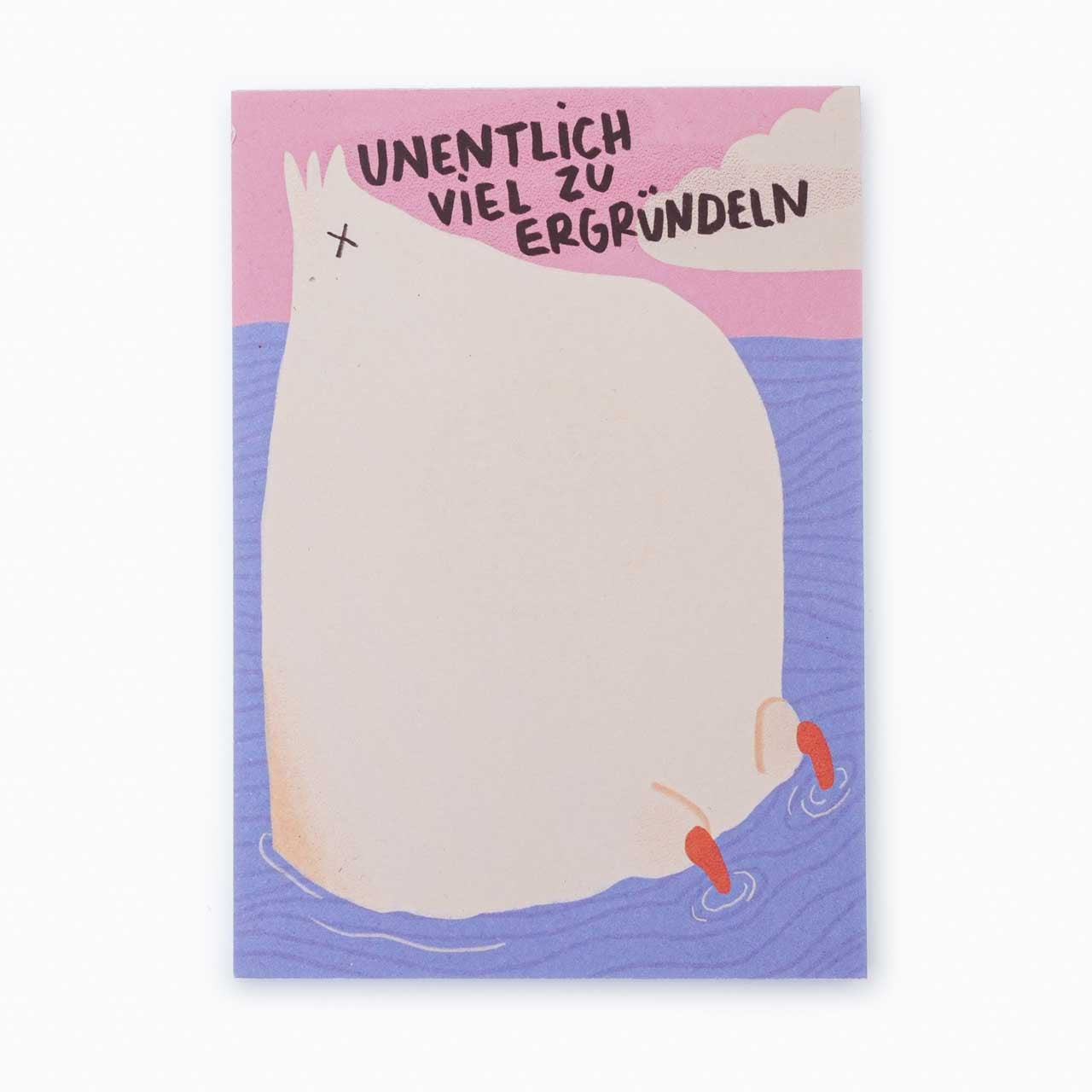 Slinga Illustration - UNENTLICH VIEL ZU ERGRÜNDELN Notizblock (A6) - Notizblock - ROSA ECK Concept Store