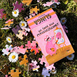 Slinga Illustration - WELS IN DER BRANDUNG Mini-Puzzle - ROSA ECK