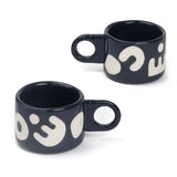 SOMANYBLOBS - BLOBS Cappuccinotasse (150 ml) • Schwarz - ROSA ECK