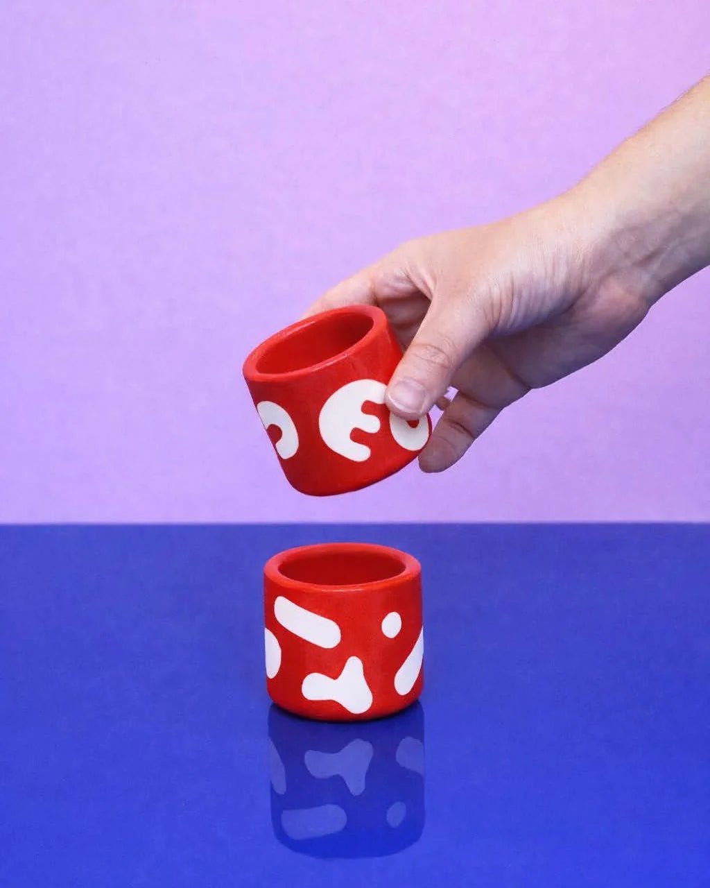 SOMANYBLOBS - BLOBS Espressotasse (65 ml) • Rot - ROSA ECK