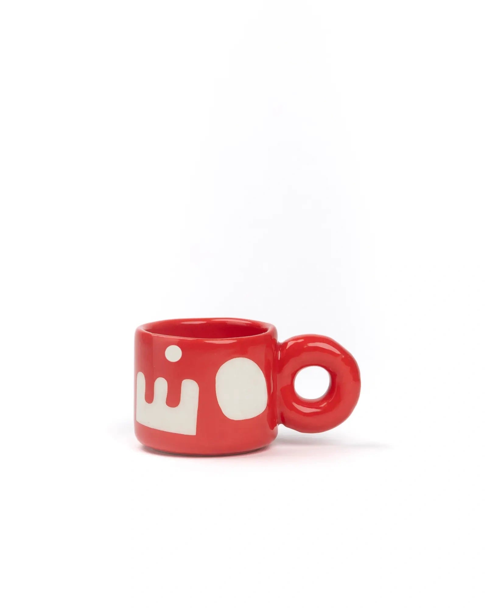 SOMANYBLOBS - BLOBS Espressotasse mit Henkel (65 ml) • Rot - ROSA ECK