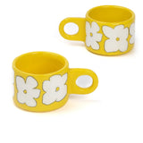 SOMANYBLOBS - FLOWERS Cappuccinotasse (150 ml) • Gelb - ROSA ECK