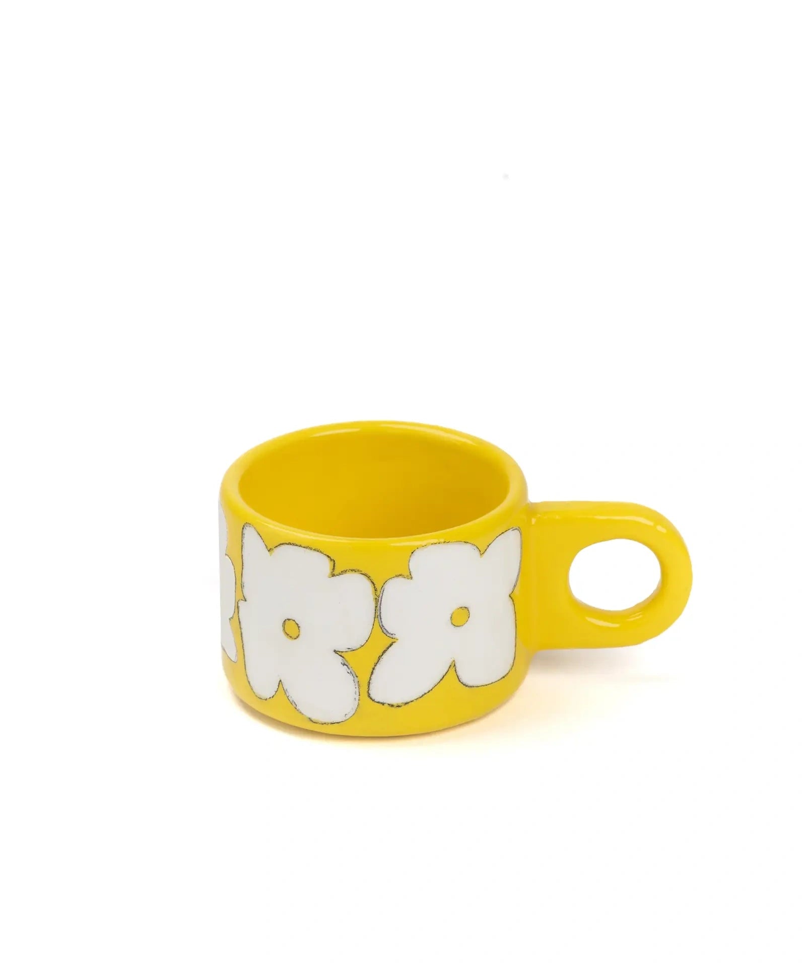 SOMANYBLOBS - FLOWERS Cappuccinotasse (150 ml) • Gelb - ROSA ECK
