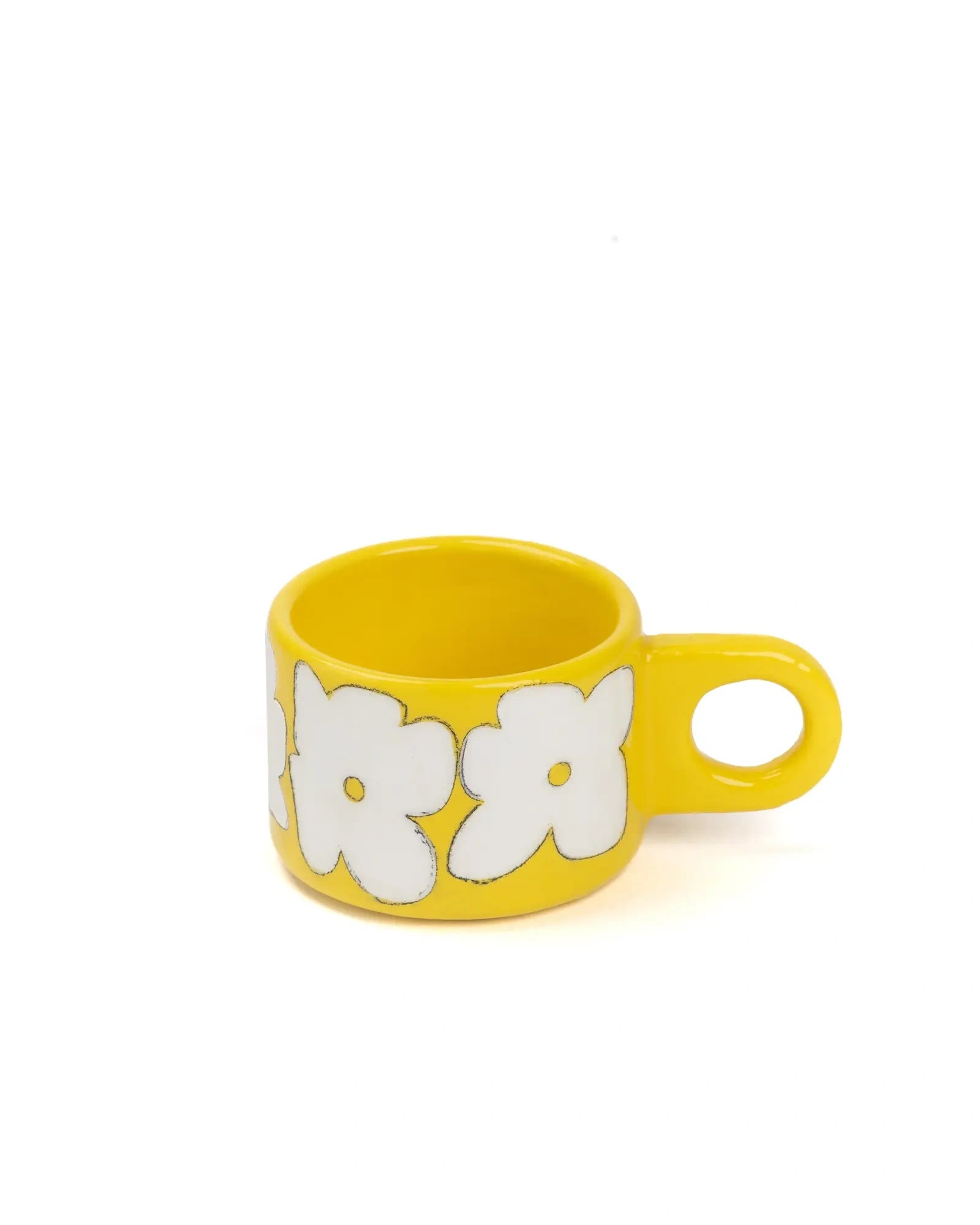 SOMANYBLOBS - FLOWERS Cappuccinotasse (150 ml) • Gelb - ROSA ECK