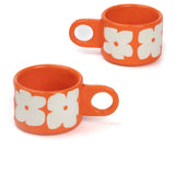 SOMANYBLOBS - FLOWERS Cappuccinotasse (150 ml) • Orange - ROSA ECK