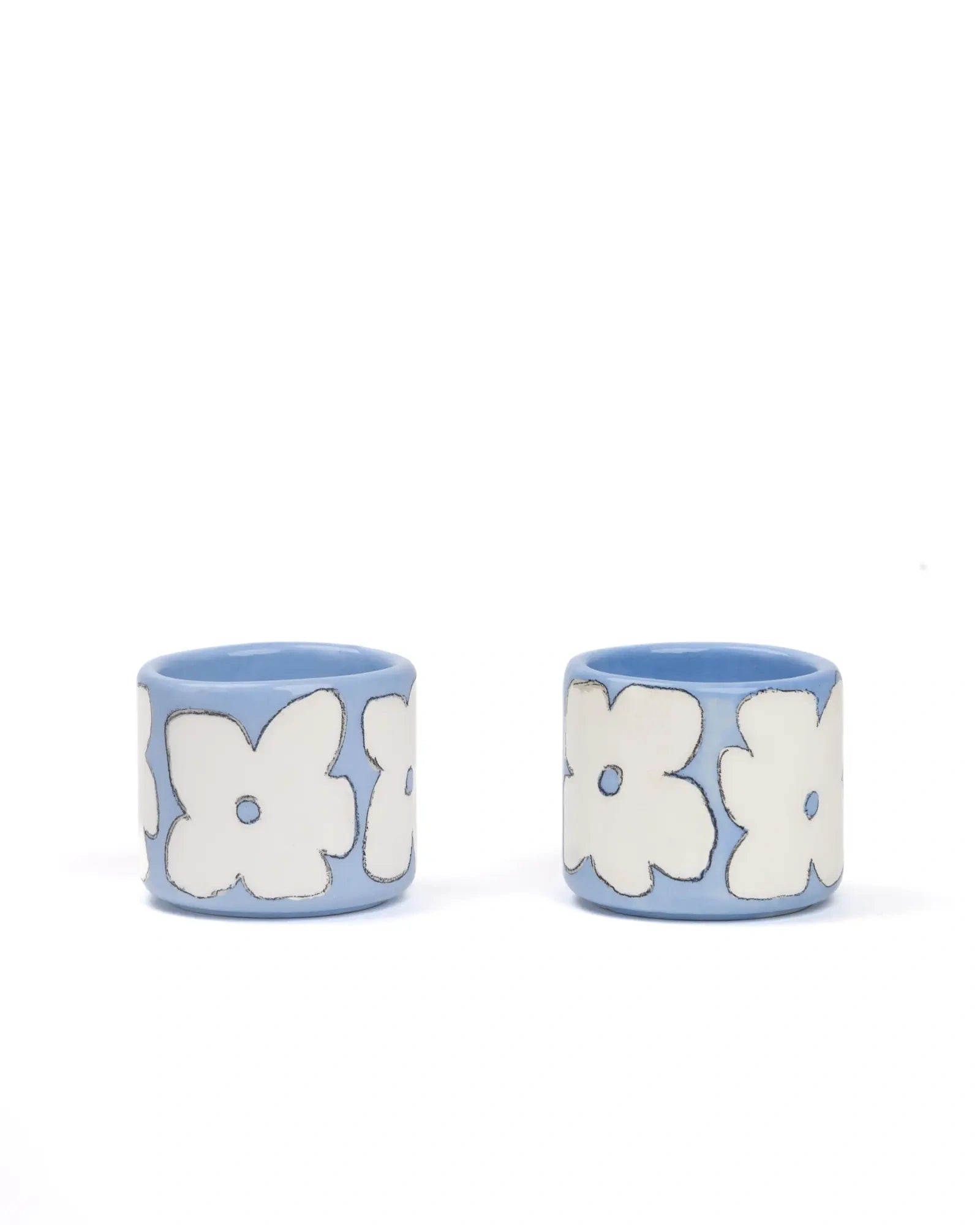 SOMANYBLOBS - FLOWERS Espressotasse (65 ml) • Hellblau - ROSA ECK