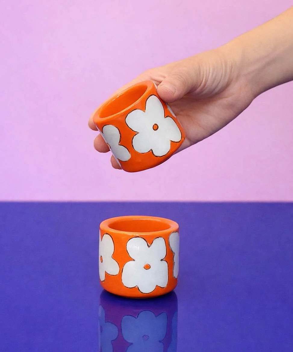 SOMANYBLOBS - FLOWERS Espressotasse (65 ml) • Orange - ROSA ECK