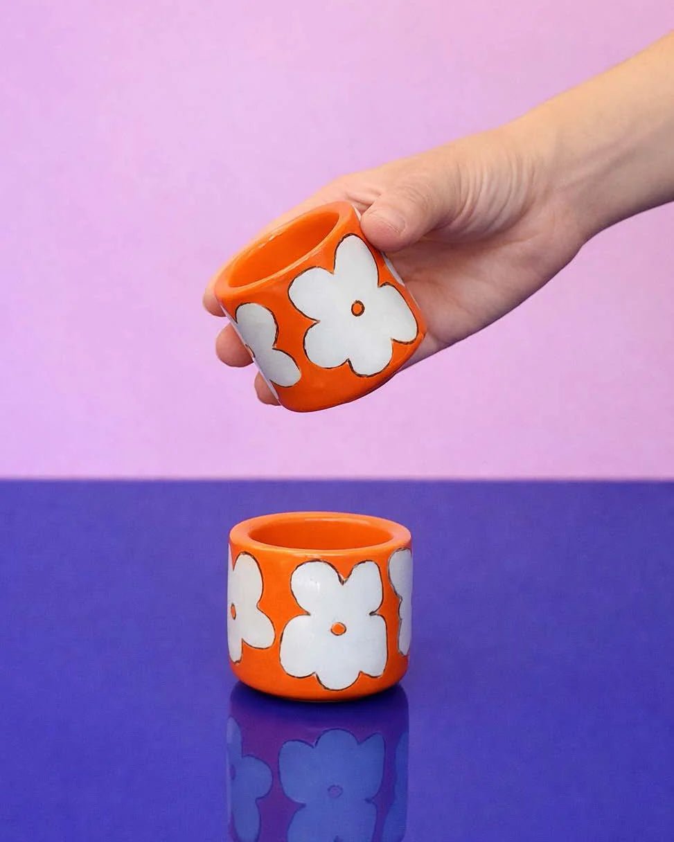 SOMANYBLOBS - FLOWERS Espressotasse (65 ml) • Orange - ROSA ECK