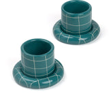 SOMANYBLOBS - GRID Espressobecher mit Untertasse (65 ml) • Grün - ROSA ECK