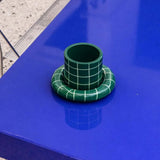 SOMANYBLOBS - GRID Espressobecher mit Untertasse (65 ml) • Grün - ROSA ECK