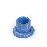 SOMANYBLOBS - GRID Espressobecher mit Untertasse (65 ml) • Hellblau - ROSA ECK