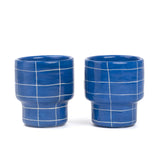 SOMANYBLOBS - GRID Tasse (220 ml) • Dunkelblau - ROSA ECK
