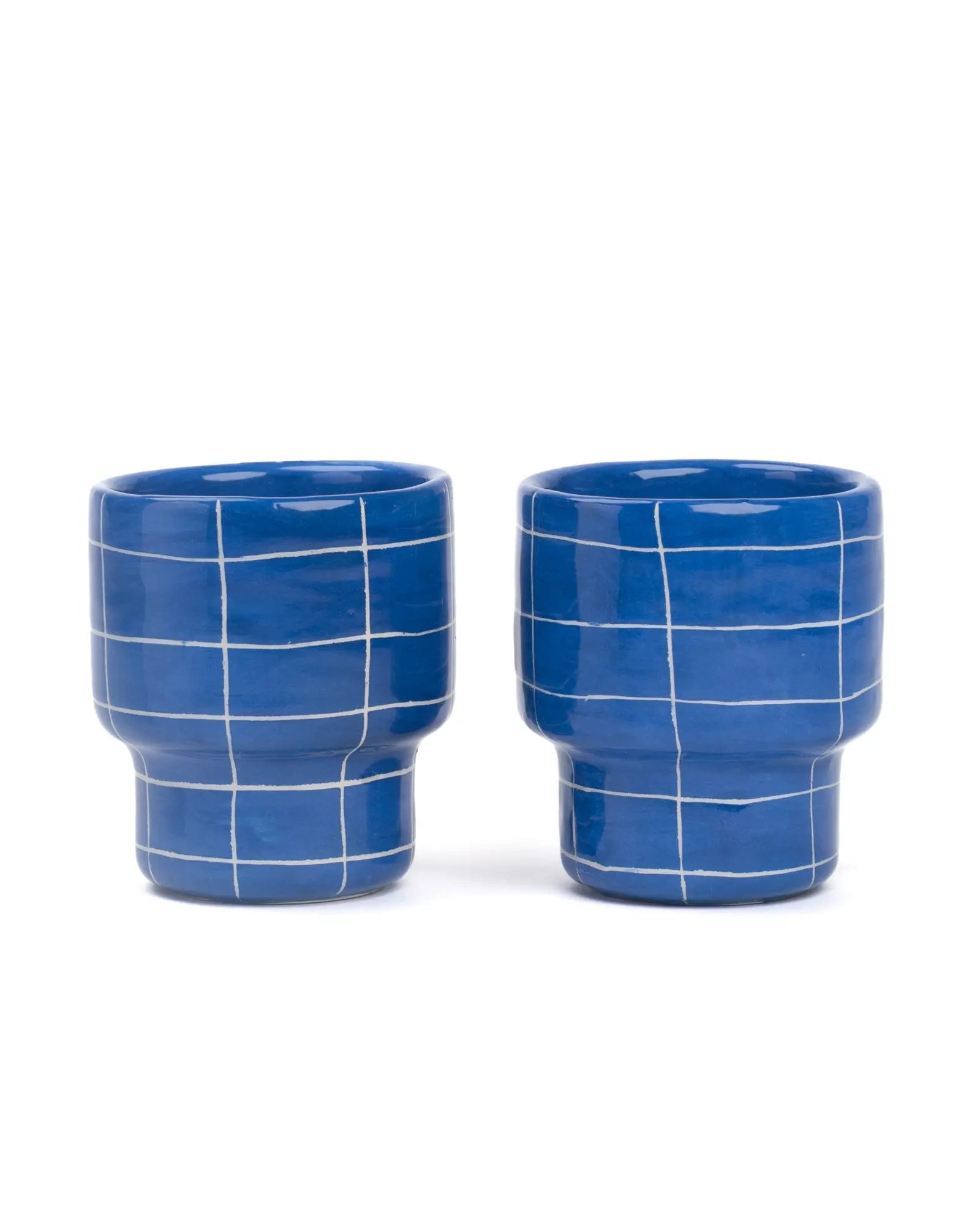 SOMANYBLOBS - GRID Tasse (220 ml) • Dunkelblau - ROSA ECK