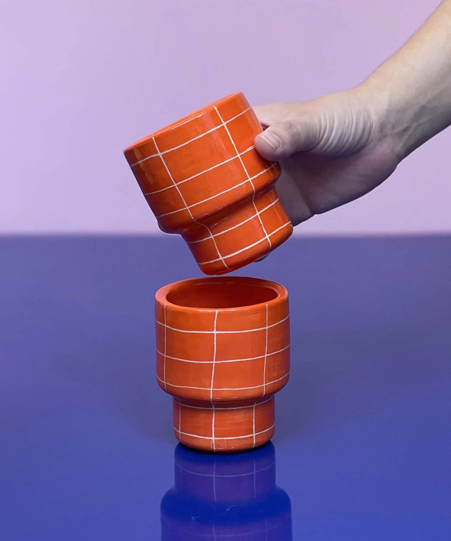 SOMANYBLOBS - GRID Tasse (220 ml) • Orange - ROSA ECK