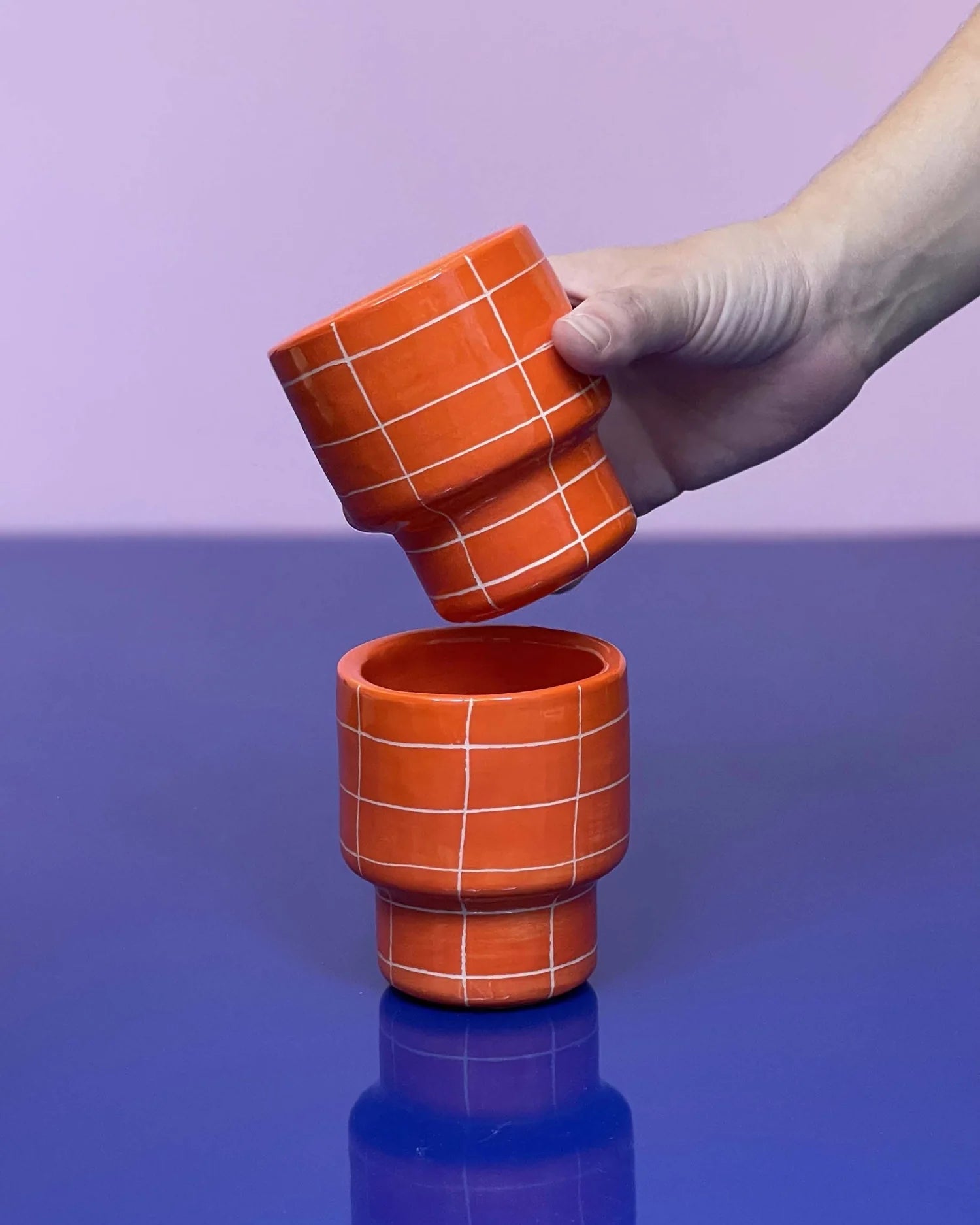 SOMANYBLOBS - GRID Tasse (220 ml) • Orange - ROSA ECK
