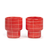 SOMANYBLOBS - GRID Tasse (220 ml) • Rot - ROSA ECK