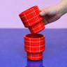 SOMANYBLOBS - GRID Tasse (220 ml) • Rot - ROSA ECK