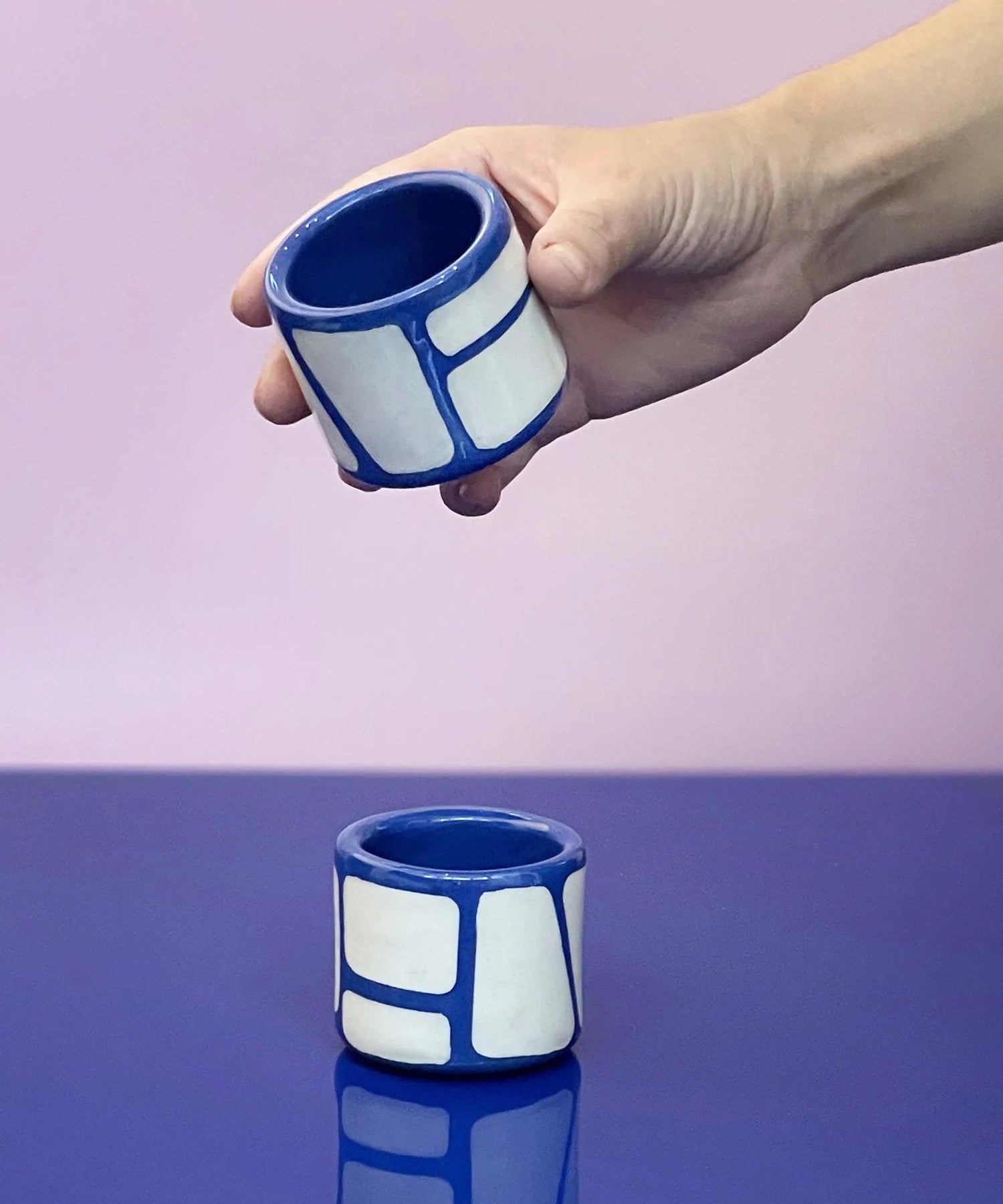SOMANYBLOBS - INSIDE - OUT Espressotasse • Dunkelblau - ROSA ECK