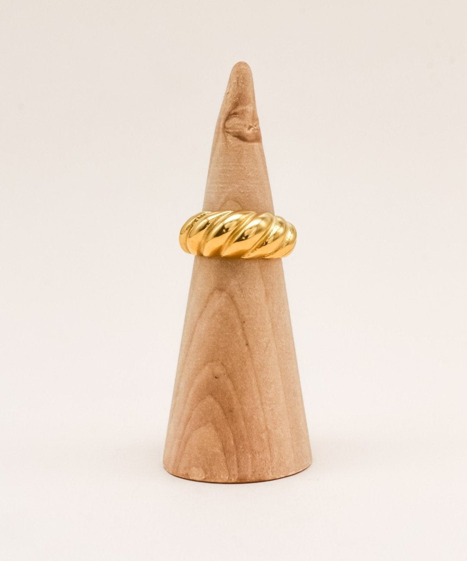 Sonstige - BIG TWIST Ring - ROSA ECK - Gold, ,