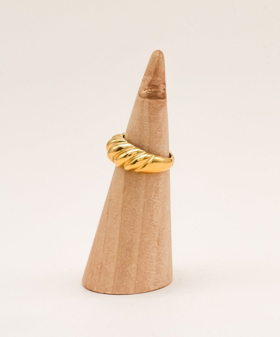 Sonstige - BIG TWIST Ring - ROSA ECK - Gold, ,