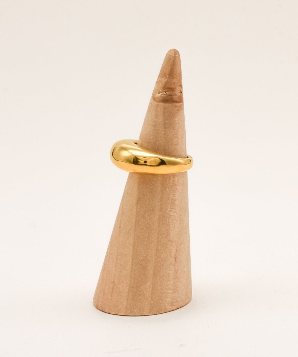 Sonstige - CHUNKY Ring - ROSA ECK - Gold, ,