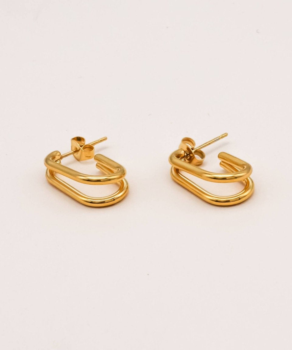 Sonstige - CLIP Earrings - ROSA ECK - Gold, ,