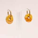 Sonstige - YELLOW CERAMIC DONUT Hoops - ROSA ECK - Gold, ,