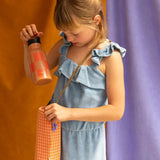 Sticky Lemon - FARMHOUSE Kinder - Trinkflasche • checkerboard / ladybird red + harvest moon - Trinkflasche - ROSA ECK Concept Store