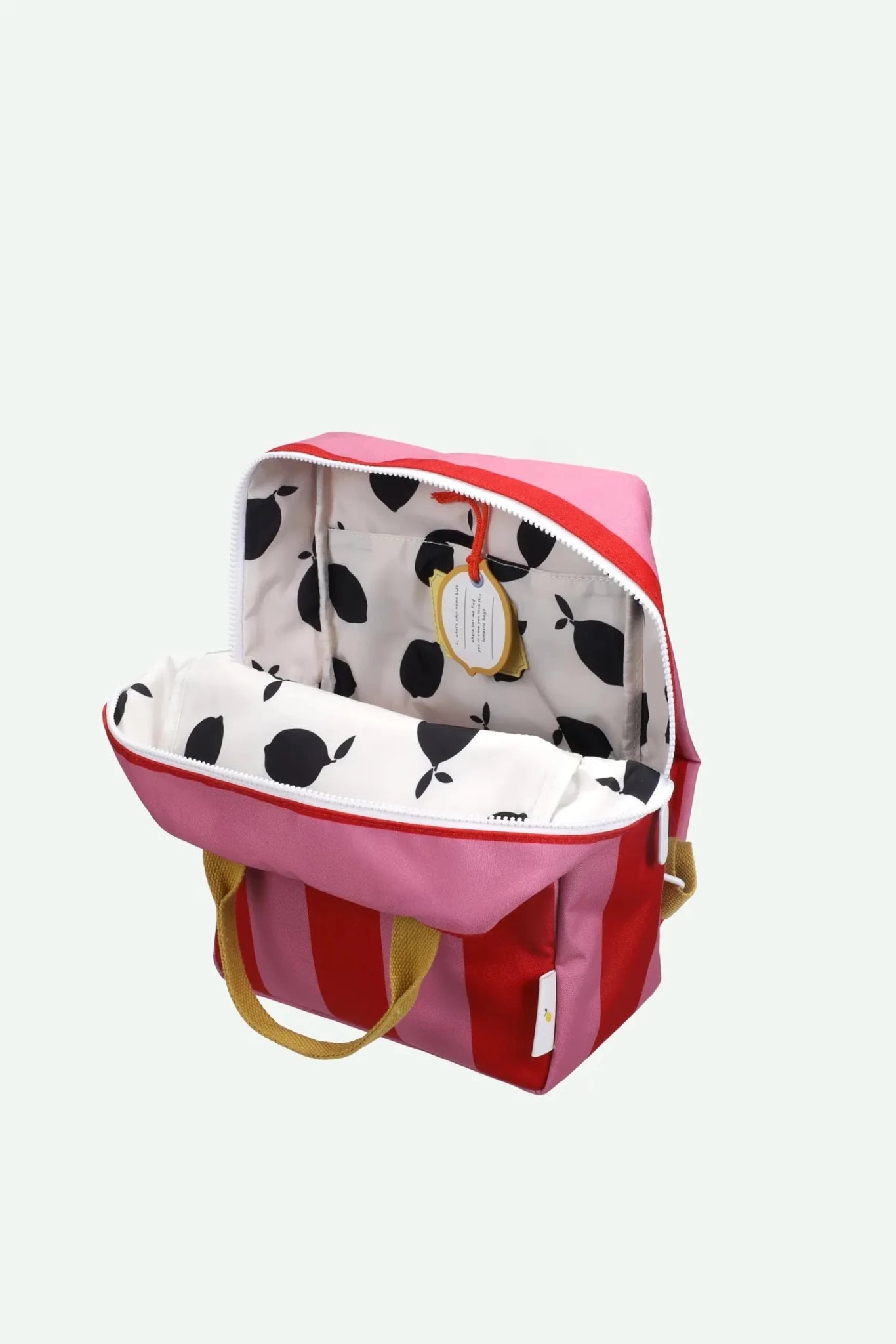 Sticky Lemon - LEMON TREE Kinder - Rucksack (M) • stripes | red apple + rosebay pink - ROSA ECK