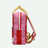 Sticky Lemon - LEMON TREE Kinder - Rucksack (M) • stripes | red apple + rosebay pink - ROSA ECK