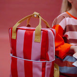 Sticky Lemon - LEMON TREE Kinder - Rucksack (M) • stripes | red apple + rosebay pink - ROSA ECK