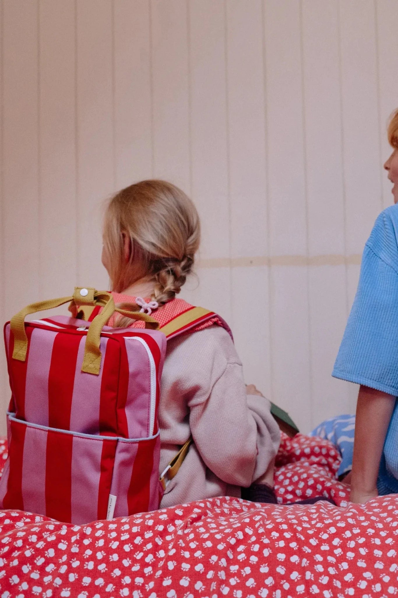 Sticky Lemon - LEMON TREE Kinder - Rucksack (M) • stripes | red apple + rosebay pink - ROSA ECK