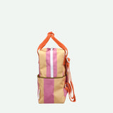 Sticky Lemon - LEMON TREE Kinder - Rucksack (S) • stripes | rosebay pink + apple grub - ROSA ECK