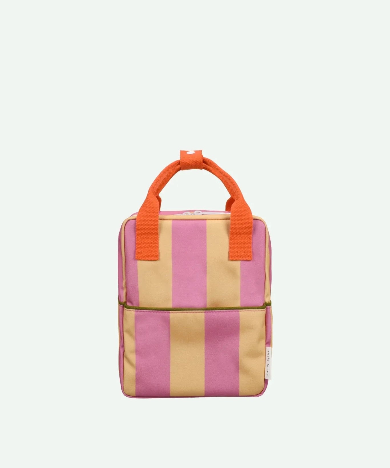 Sticky Lemon - LEMON TREE Kinder - Rucksack (S) • stripes | rosebay pink + apple grub - ROSA ECK