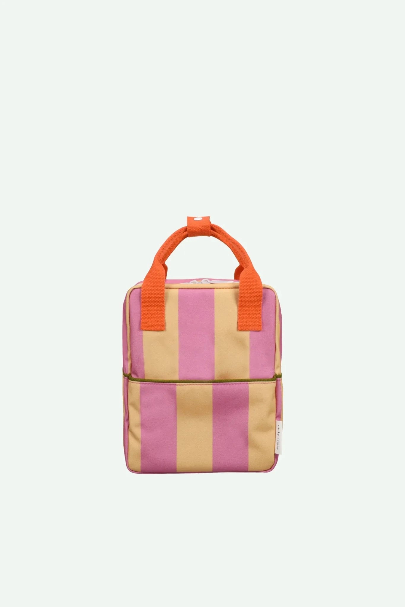 Sticky Lemon - LEMON TREE Kinder - Rucksack (S) • stripes | rosebay pink + apple grub - ROSA ECK