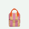 Sticky Lemon - LEMON TREE Kinder - Rucksack (S) • stripes | rosebay pink + apple grub - ROSA ECK