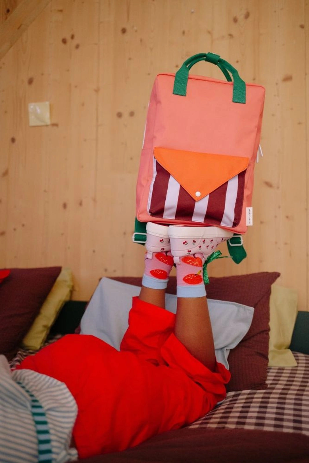 STICKY MEMORIES Kinder-Rucksack (L) • envelope | peachy pink