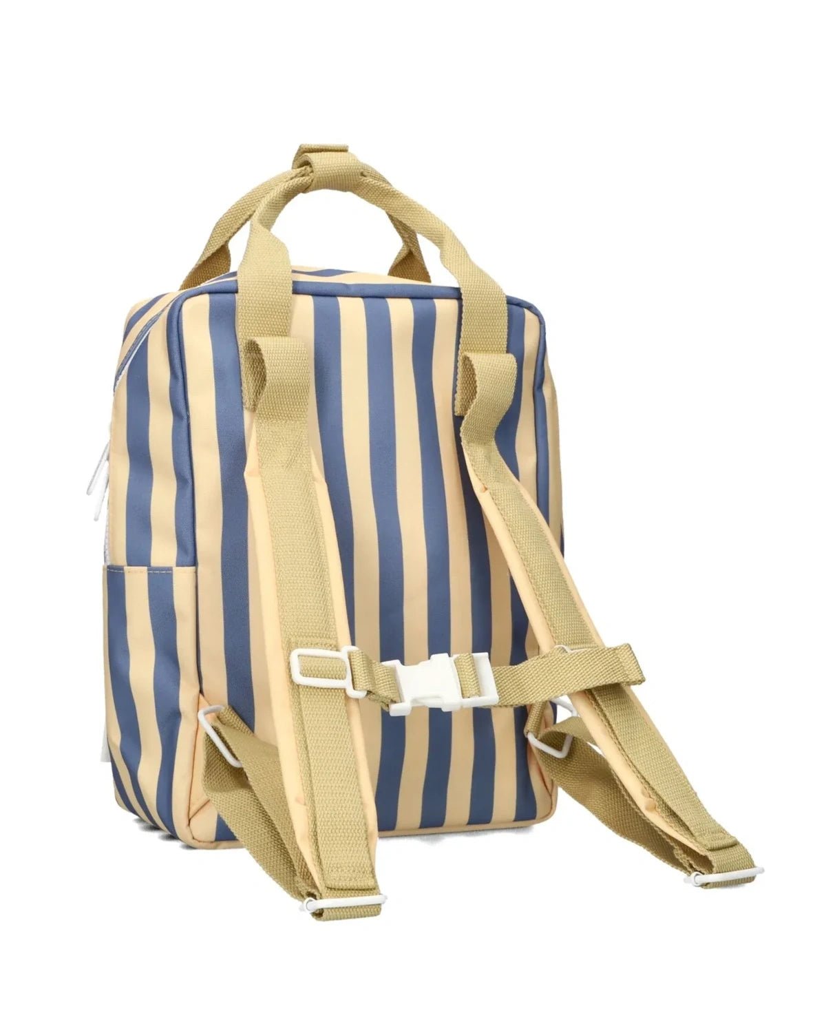 Sticky Lemon - WONDERS OF THE DEEP SEA Kinder - Rucksack (M) • envelope stripes | blue whale + sandy yellow - ROSA ECK