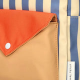 Sticky Lemon - WONDERS OF THE DEEP SEA Kinder - Rucksack (M) • envelope stripes | blue whale + sandy yellow - ROSA ECK