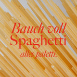 studio ciao - BAUCH VOLL SPAGHETTI, ALLES PALETTI Jutebeutel - Tasche - ROSA ECK Concept Store