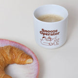 studio ciao - SNOOZE OPERATOR Porzellanbecher - Kaffee - und Teetasse - ROSA ECK Concept Store